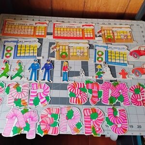 Vintage Colorful Christmas Cutout Decorations